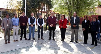 Ayuntamiento de Puebla anuncia construcción de techado escolar en San Francisco Totimehuacán