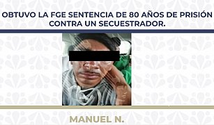 80 años de prisión para secuestrador en Puebla