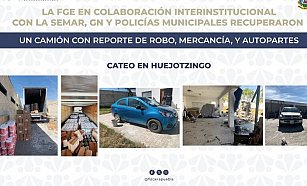 Recuperan camión robado y mercancía en Huejotzingo tras operativo conjunto