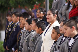 Encabeza Lupita Cuautle la primera ceremonia cívica del Ayuntamiento de San Andrés Cholula 2024 -2027