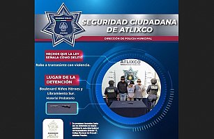 Rápida intervención policial frustra robo con violencia en Atlixco