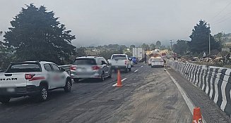 Volcadura de tráiler en la Puebla-Orizaba causa cierre parcial