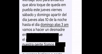 Fake news mensaje de WhatsApp sobre toque de queda en Puebla