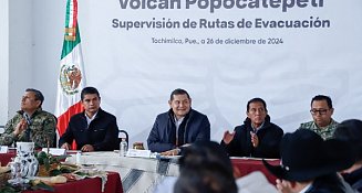 Gobierno revisa rutas de evacuación del volcán Popocatépetl