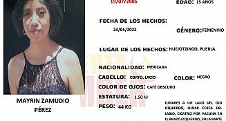 Mayrin Zamudio, de 15 años, desapareció en Huejotzingo, ayuda a localizarla