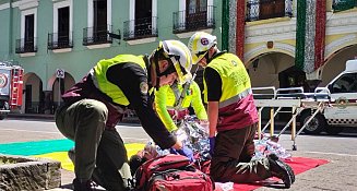 Ayuntamiento de Tlaxcala realiza exitoso simulacro con evacuación en 2 minutos