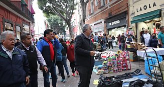 Supervisa Segom reordenamiento del comercio ambulante en el Centro Histórico de Puebla