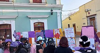 8M: En Huamantla protestan contra ayuntamiento