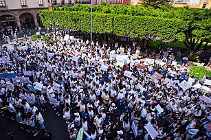 Estudiantes exigen justicia por Josué Yáñez en Celaya