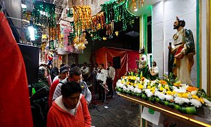 Locatarios del mercado municipal de Tlaxcala celebran a San Judas Tadeo