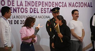 Gobernadora entrega el Fuego de Independencia a 60 municipios en Tlaxcala