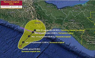 La tormenta tropical John provoca lluvias extraordinarias en México