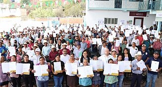 Entrega histórica de títulos de propiedad en Atlixco