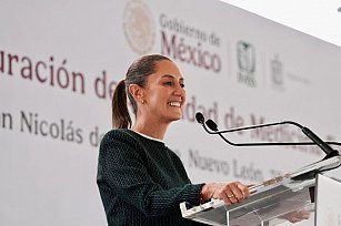 Claudia Sheinbaum inaugura clínica IMSS y refuerza relaciones México-EE. UU.