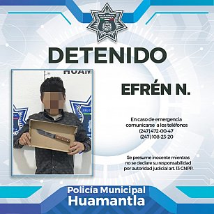 ¡Detención Exitosa en Huamantla! Policía Asegura la Seguridad Pública