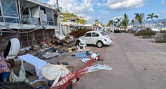 La zona tradicional de Acapulco sigue afectada tras el paso de Otis