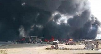 Incendio en Cuautlancingo devora más de 200 vehículos en corralón municipal