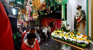 Locatarios del mercado municipal de Tlaxcala celebran a San Judas Tadeo