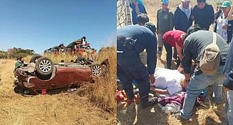 Accidente de peregrinos deja 5 lesionados, incluidos dos menores en Oaxaca