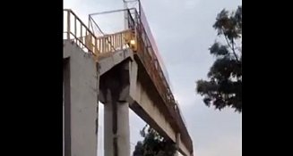 Clausuran puente peatonal de Cuautlancingo por fallas en su infraestructura
