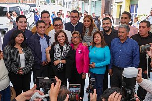 Lorena Cuéllar inaugura obra clave en Santa Cruz Tlaxcala y reafirma apoyo