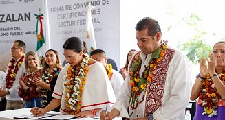 Gobierno estatal y federación firman convenio para promocionar Cuetzalan 