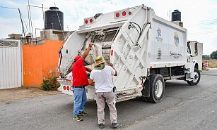 Por lluvias interrumpen en Huamantla recorridos de recolección de basura