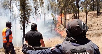Policía y Bomberos de Cholula sofocan más de 20 incendios en el cerro Zapotecas