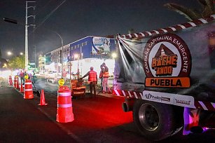 Pepe Chedraui supervisa programa emergente de bacheo en Puebla para mejorar la movilidad