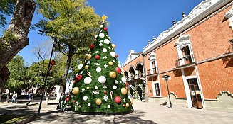 Tlaxcala brilla con su árbol monumental y decoraciones navideñas 2024