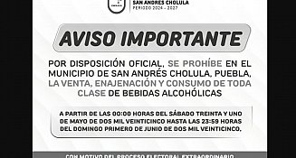 Aplican ley seca en Puebla por elecciones del Poder Judicial