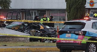 Taxista muere tras choque con patrulla en Puebla; RUTA Línea 3 afectada