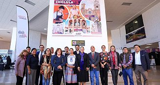 Inauguran mural "Interconectando Culturas" en aeropuerto internacional Hermanos Serdán