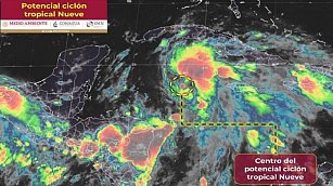 Ciclón tropical Nueve se aproxima a Quintana Roo: intensas lluvias y vientos