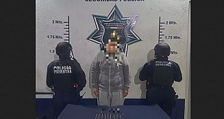 Detienen en Atlixco a hombre con arma y más de 30 cartuchos