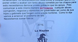 La Mayiza arroja volantes en Culiacán acusando de corrupción al gobierno