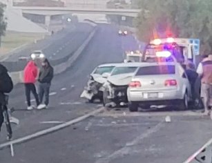 Granizada causa choque múltiple en la México-Toluca: 20 autos