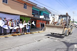 Inicia obra de concreto hidráulico en la Avenida México-Puebla con una inversión superior a un mdp