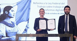 Sheinbaum presenta reforma laboral para trabajadores de apps y jóvenes