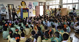Policía de San Pedro Cholula promueve ciberseguridad infantil y educación vial a través de actividades lúdicas