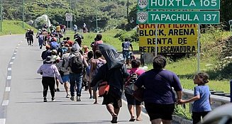 Migrantes organizan nuevas caravanas en Chiapas para cruzar México hacia EE.UU.