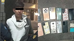 SSC captura a ladrón con 13 celulares robados en el Centro Histórico en CDMX