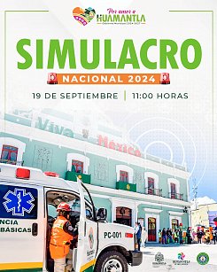 Participa en el Simulacro Nacional del 19 de septiembre en Huamantla