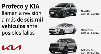 KIA México emite alerta de revisión para más de 6,400 vehículos