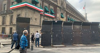 Operativo de seguridad en el Zócalo por marcha de Ayotzinapa