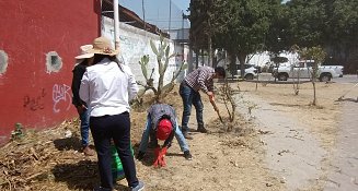 SMDIF Cuautlancingo realiza faena comunitaria en la Reserva Territorial Quetzalcóatl