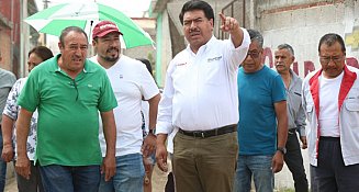 Obra comunitaria mejora entornos en juntas auxiliares de Puebla