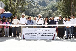 Sergio Salomón impulsa progreso con obras viales en la Sierra Norte de Puebla