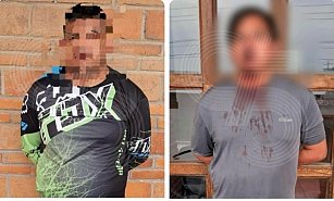 Detienen a dos hombres en Nopalucan por portar arma ilegal y agredir a policías.