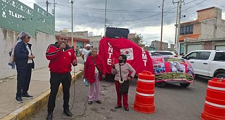 CNTE protesta en Tlaxcala durante visita de Sheinbaum y exige diálogo